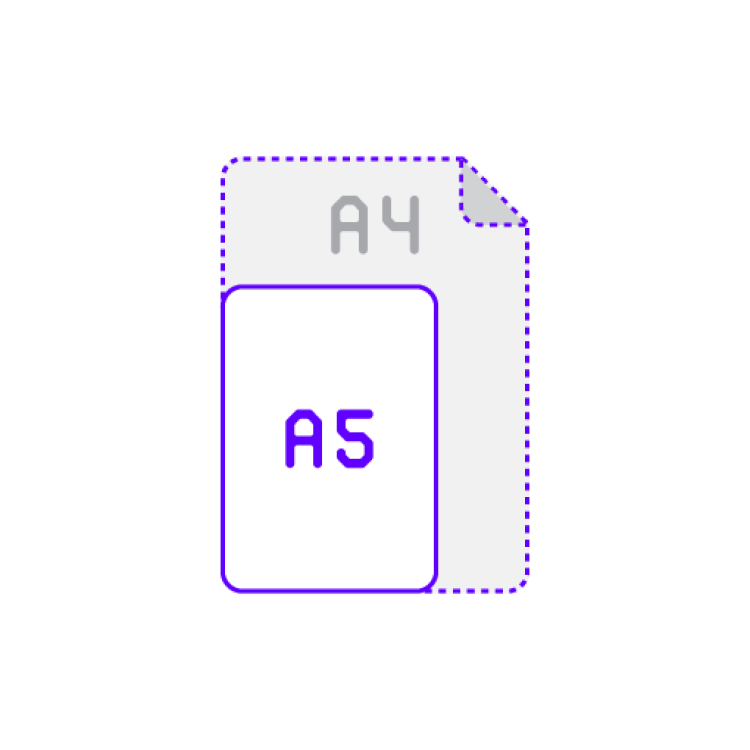 Brochures piqu&eacute;es AVEC couverture </br>14,8 x 21 cm