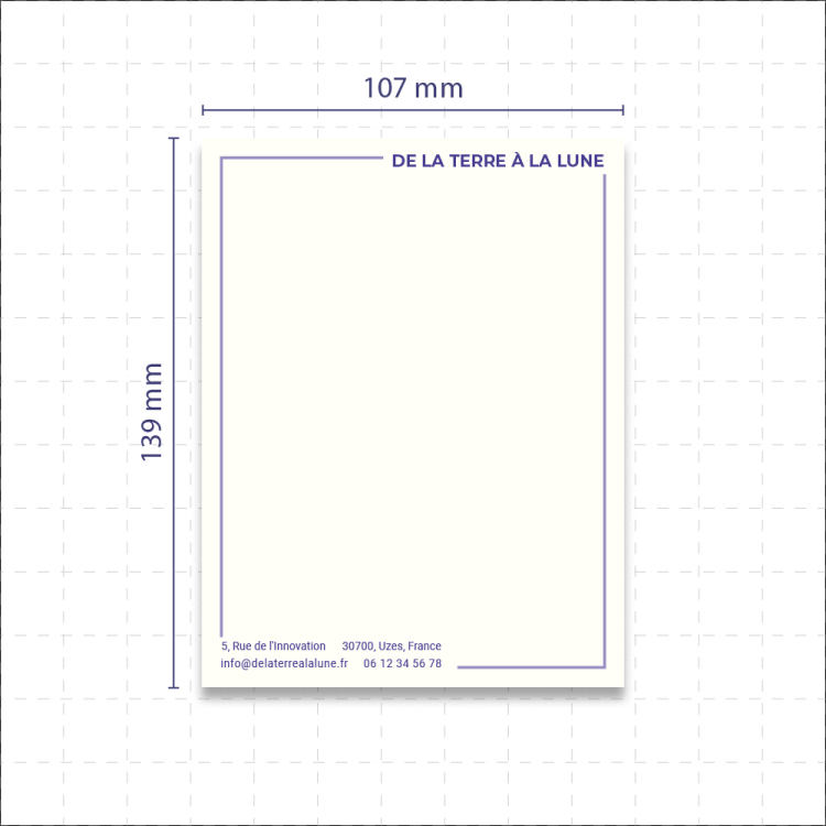 Carte de correspondance au format 13,9 x 10,7 cm