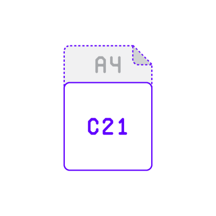 Carte d'invitation </br> au format </br>21 x 21 cm