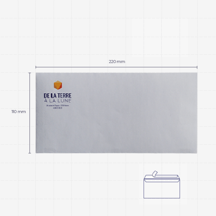 Enveloppes bande auto-adhésive </br>110 x 220 mm