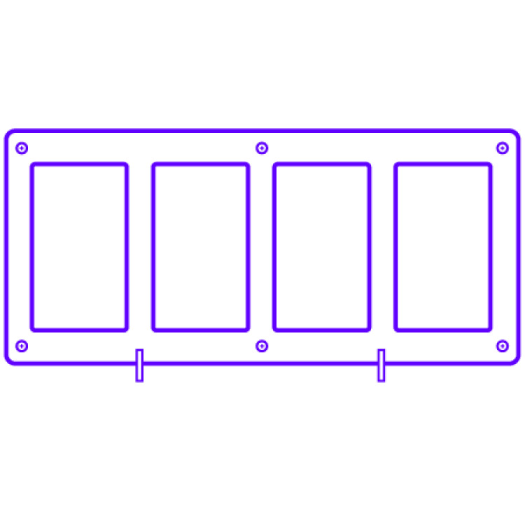 PROTECTIONS ACRYLIQUES POUR CARTE(S) GRAD&Eacute;E(S) VISS&Eacute;E - pour 4 cartes grad&eacute;es
